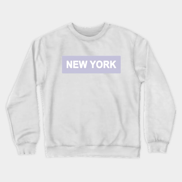 Purple New York Crewneck Sweatshirt by Smilla